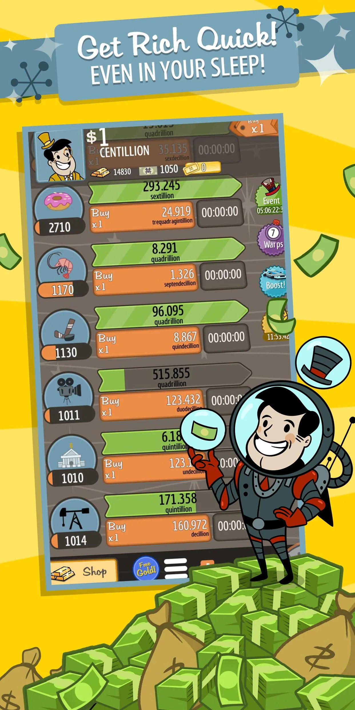 AdVenture Capitalist Mod (Gold/Tickets/Bucks) screenshot 5 AdVenture Capitalist Mod (Gold/Tickets/Bucks) screenshot 5