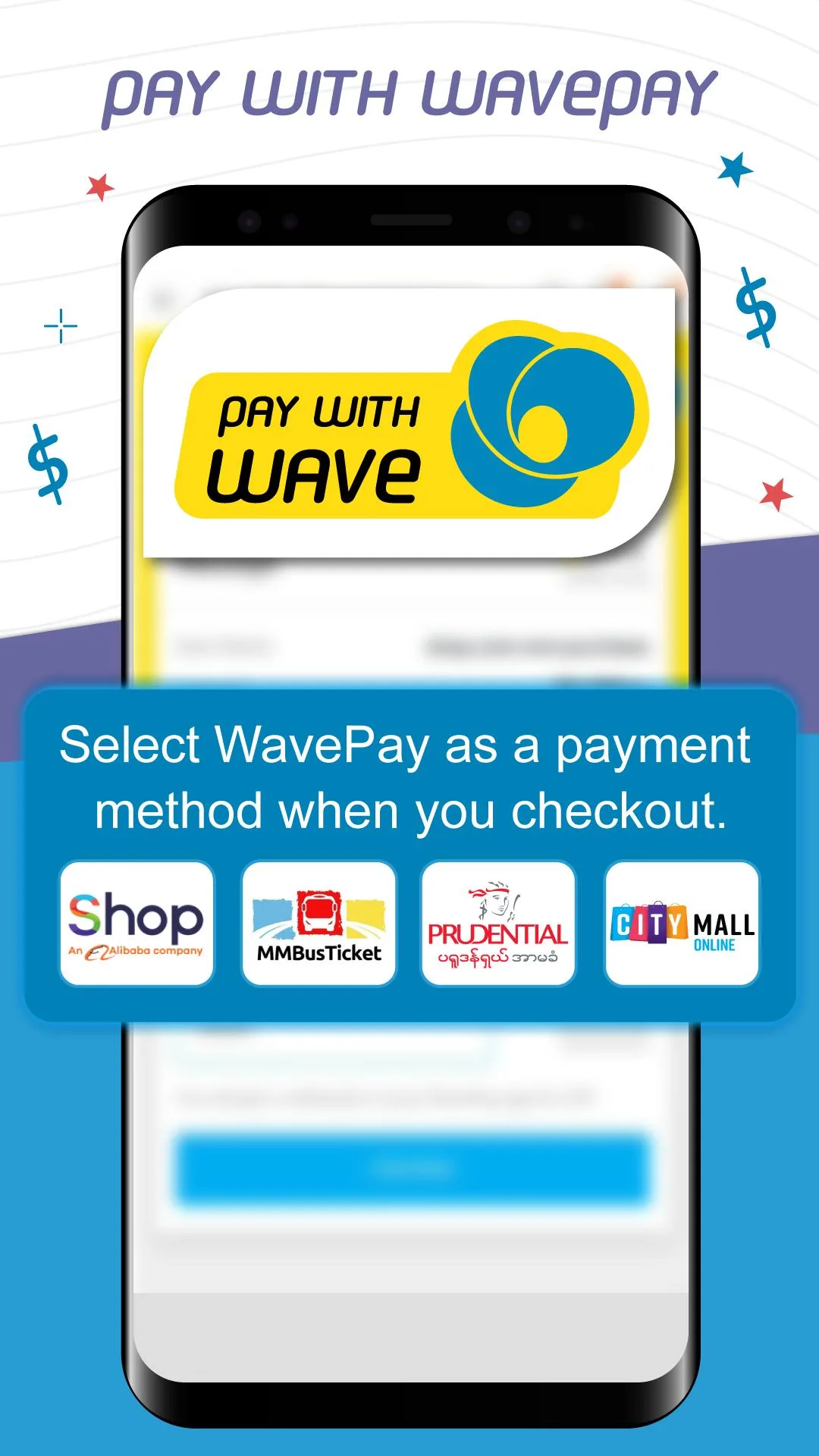 Screenshot WavePay application Screenshot WavePay application