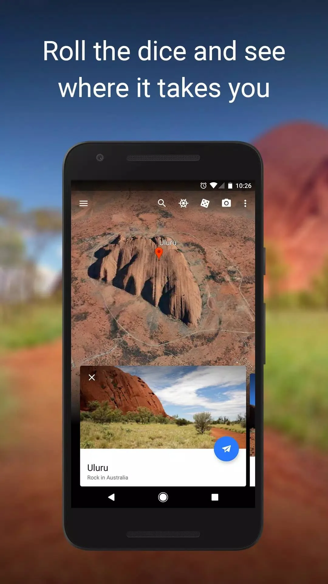 Screenshot Google Earth app Screenshot Google Earth app