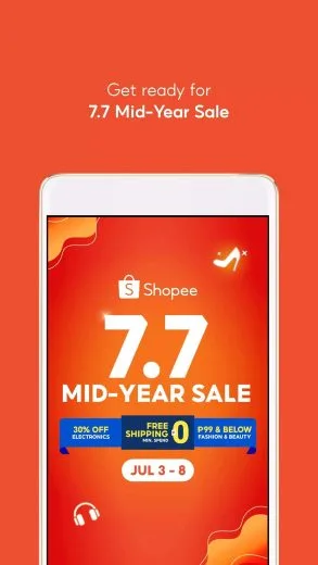 Screenshot Shopee app