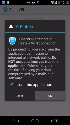 Screenshot SuperVPN apk