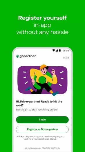 Screenshot GoPartner app