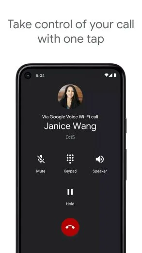 Screenshot Google Voice app