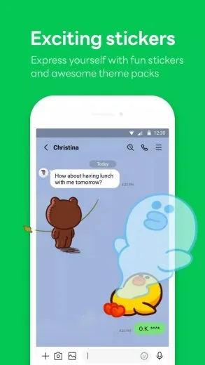 Screenshot LINE app