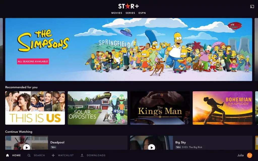 Screenshot Starplus Apps