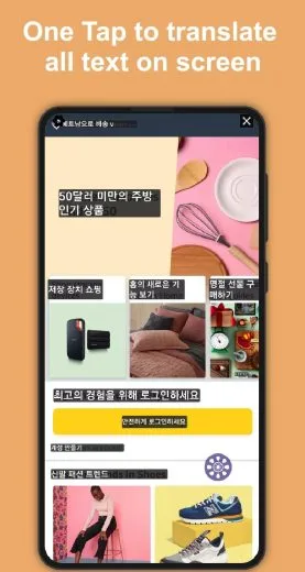 Screenshot Tap To Translate Screen